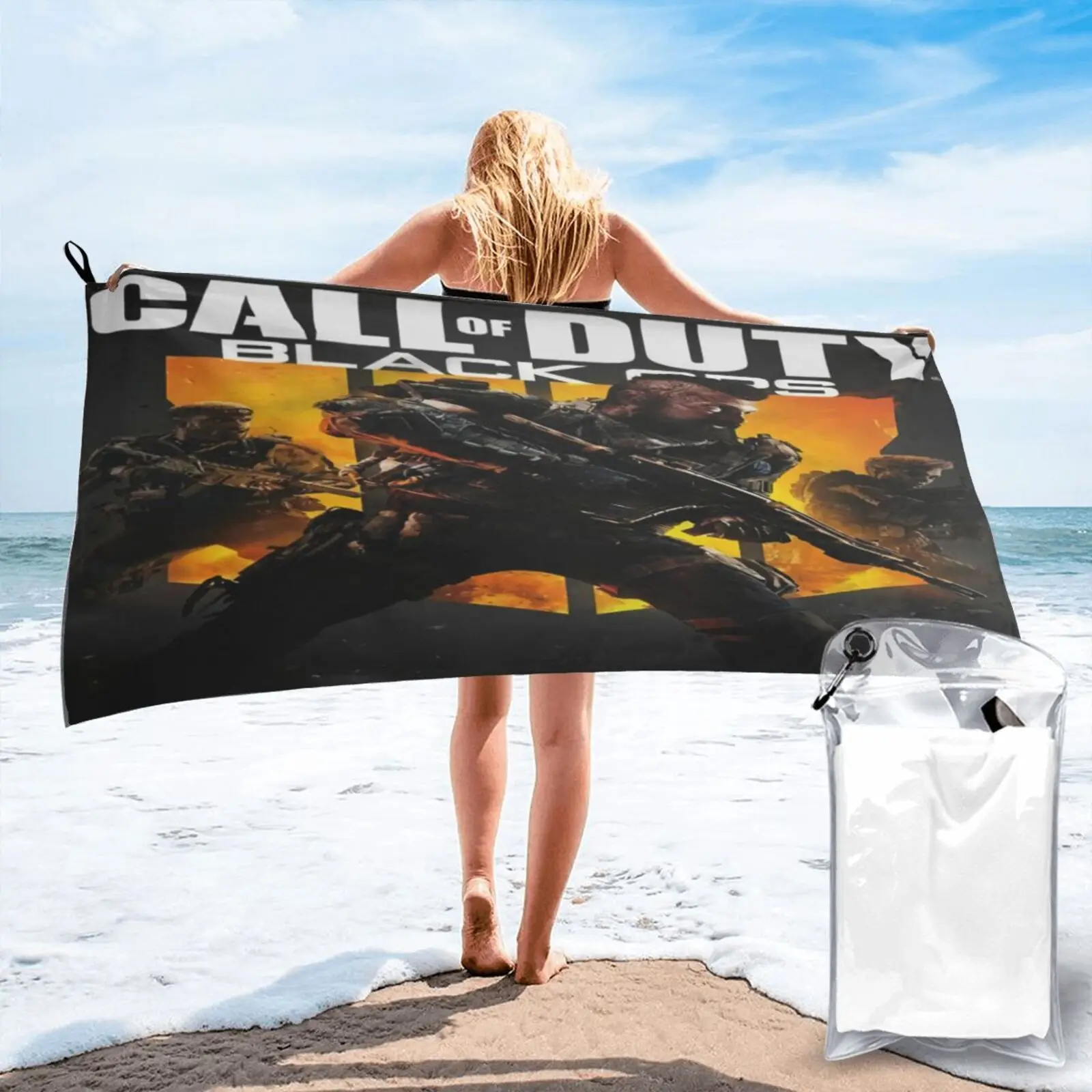 

Пляжное полотенце Call Of Duty Ops, набор аксессуаров для ванной комнаты, для ванны и сауны, детское полотенце из микрофибры, полотенце, пляжное пол...