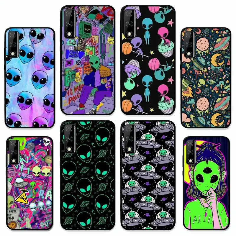

Alien Space Phone Case for Huawei Y 6 9 7 5 8s prime 2019 2018 enjoy 7 plus