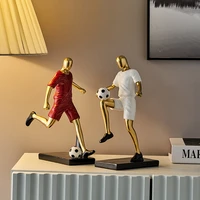 nordic creative decorative figurines football player miniatures modern home living room decoration accessories christmas gift