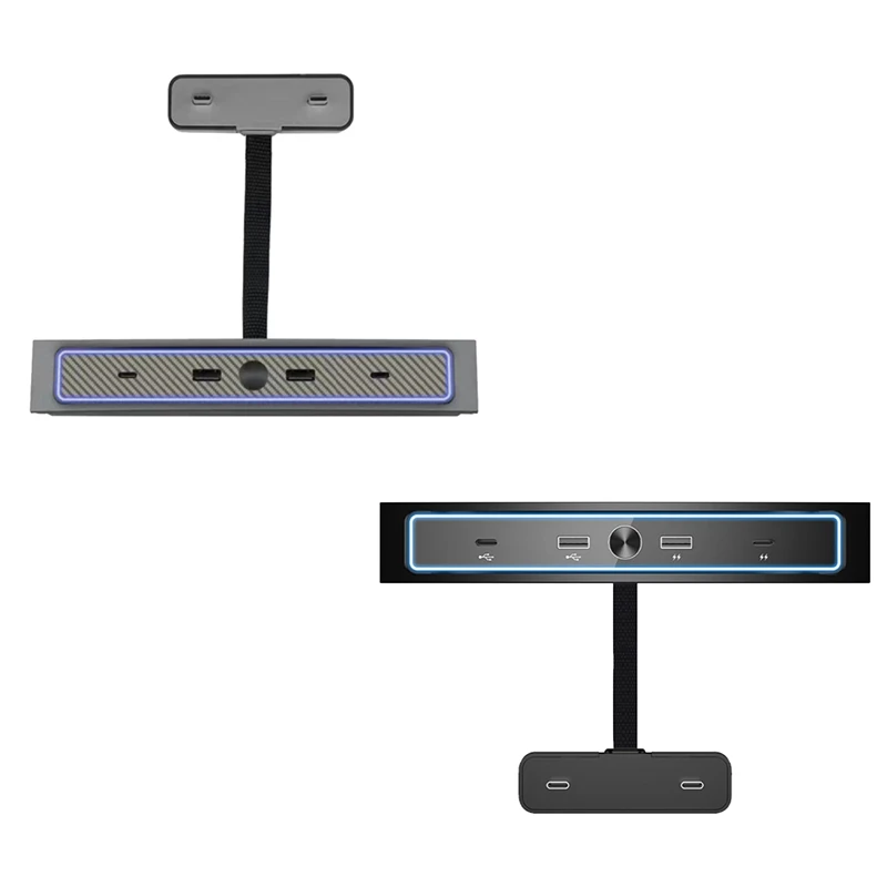 

Auto Switch LED Light USB Hub For 2021 2022 2023 Tesla Model Y 3, Docking Stations Center Console Smart Sensor