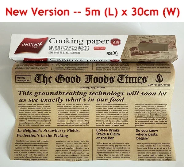 

Пергаментная бумага GLANYOMI 2/2,5 м для выпечки