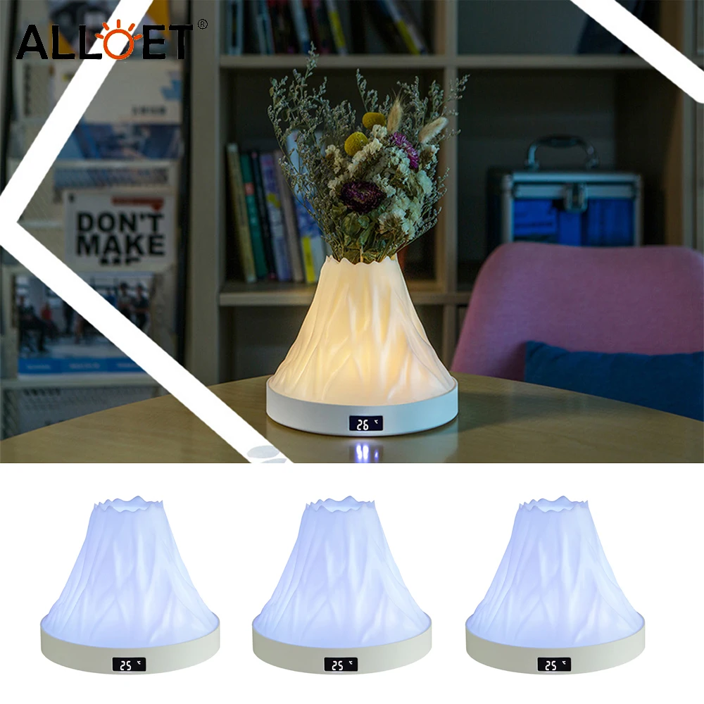 

Creative Night Light Rechargeable Snow Mountain Lamp Portable Dimmable Tap Control Christmas Decoration for Kids Children Room