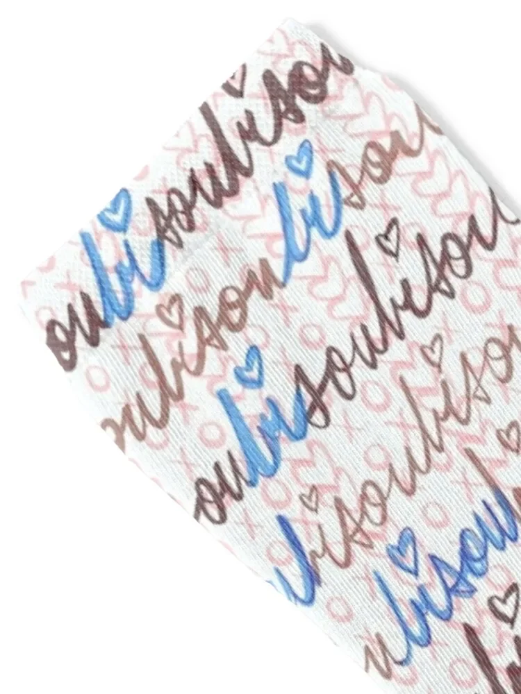 Голубые и коричневые носки Bi Soul Bisou летняя Эстетическая обувь мужские женские