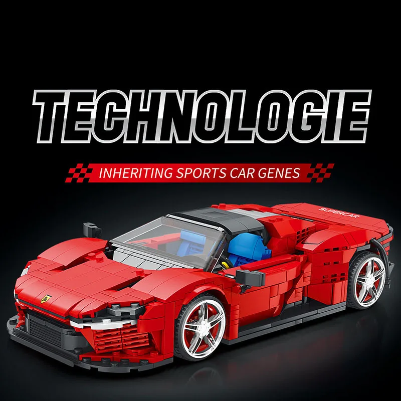 

Dropshipping 1168 Pcs Red Lego Technic SP3 Diy Plastic Model Racing Sport Car Lego Technology For Supercar Children Gift Toys