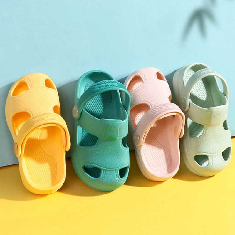 

Children Anti-slip Croc Shoes Kids Baby For Girls Boys Mules Sandals Summer Hole Garden Cave Baby Slippers Toddlers Clogs Beach