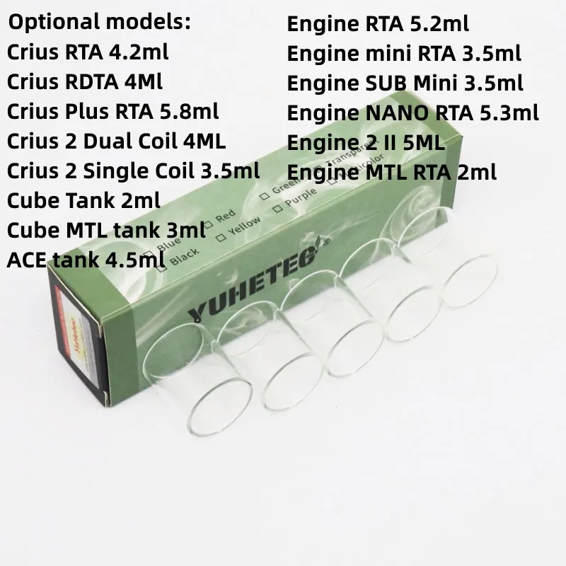 

5PCS GLASS Beaker for OBS Crius RTA / Crius RDTA / Crius Plus RTA / Cube Tank / Cube MTL tank / ACE tank / Engine RTA / Engine 2