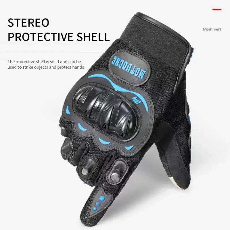 

Hard Shell Protective Gloves Breathable Outdoor Mittens Anti Slip Polyester Motorcycle Gloves Riding Mittens Wear-resistant