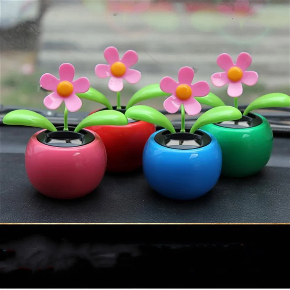

Solar Decorations Car Decorations Sunflower Bobbing Apple Sunflower Car Decorations Swinging Toys Car Accessories For Car