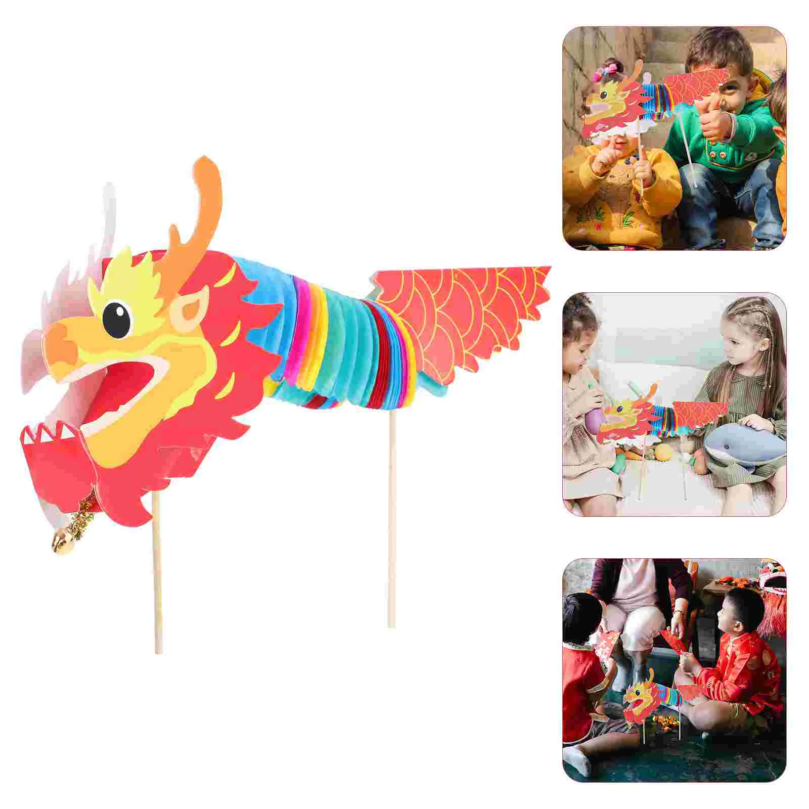 

Dragon Year Chinese Decoration New Paper Spring Party Rabbit Picks Cupcake Piñatas Supplies Festival Decorations Hanging