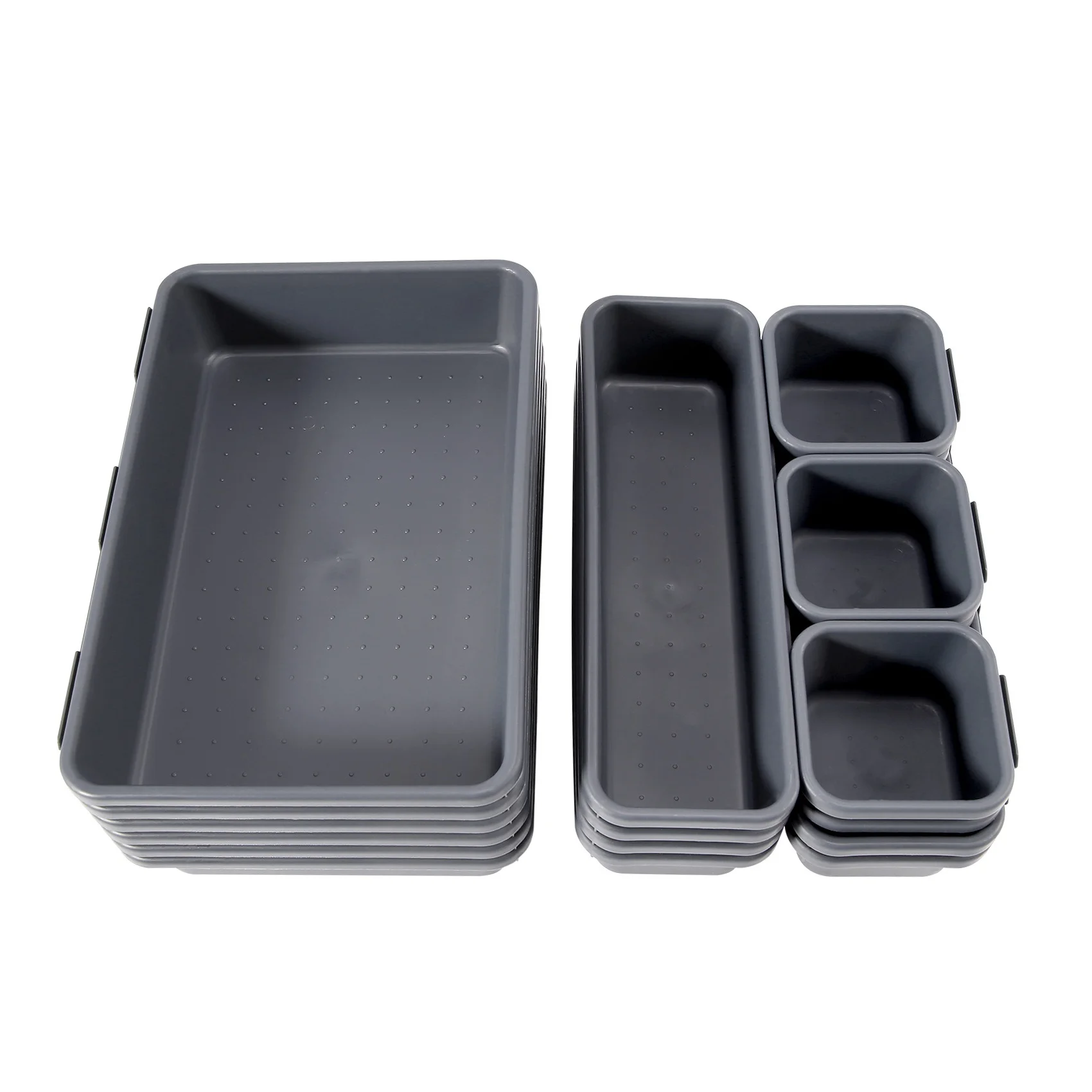 

18 Pack Drawer Organizer Tray, Multi- Desk Drawer Tray Organizer for Kitchen Bathroom Office Bedroom