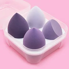 4pcs Makeup Sponge Powder Puff Dry and Wet Combined Beauty Cosmetic Ball Foundation Powder Puff Bevel Cut Make Up Sponge Tools