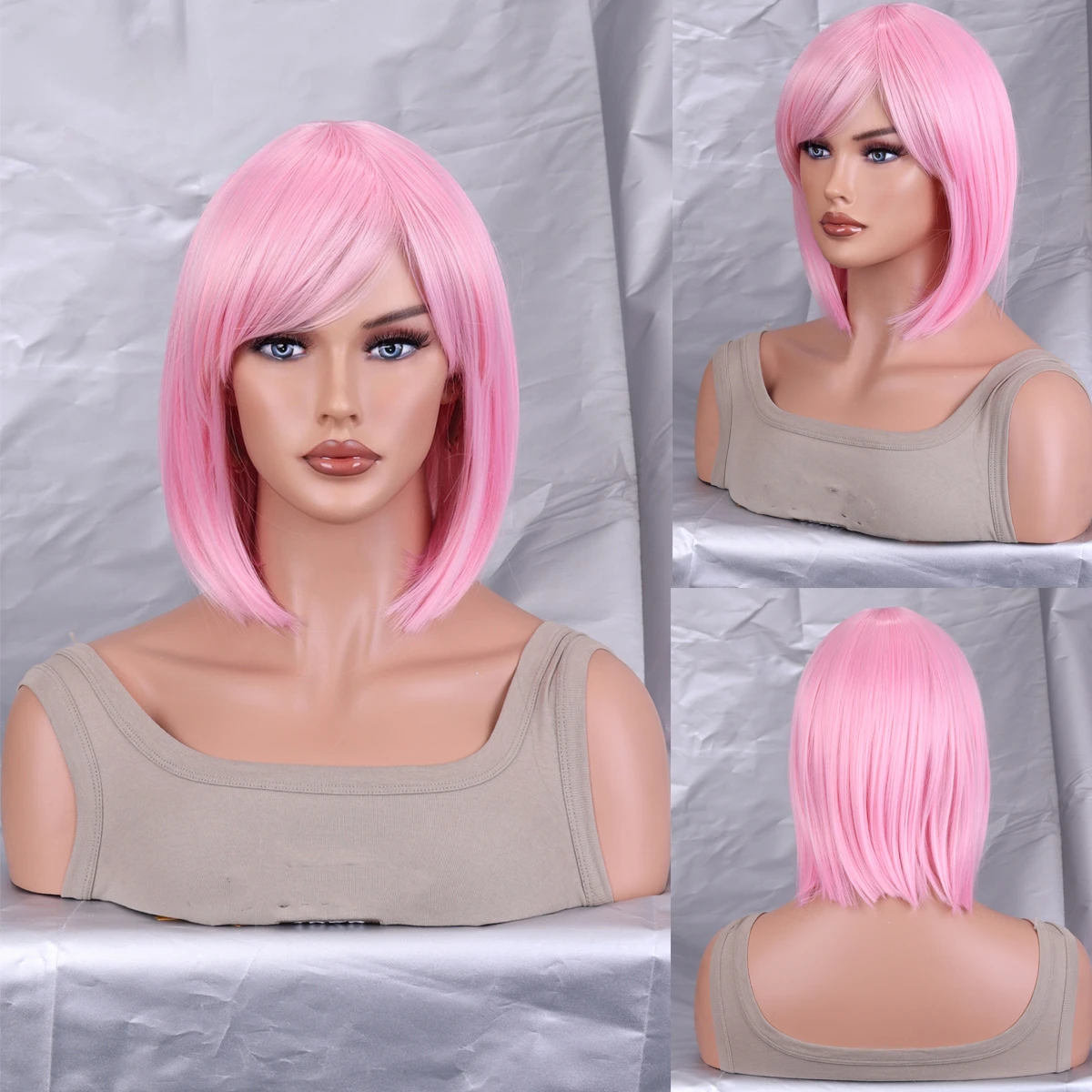 Парик из синтетического термостойкого волокна с волнистыми искусственными