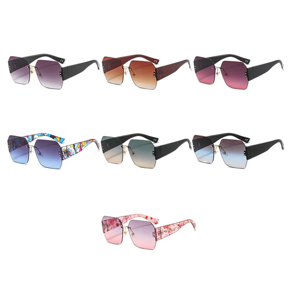 

Женские солнцезащитные очки без оправы, в стиле ретро