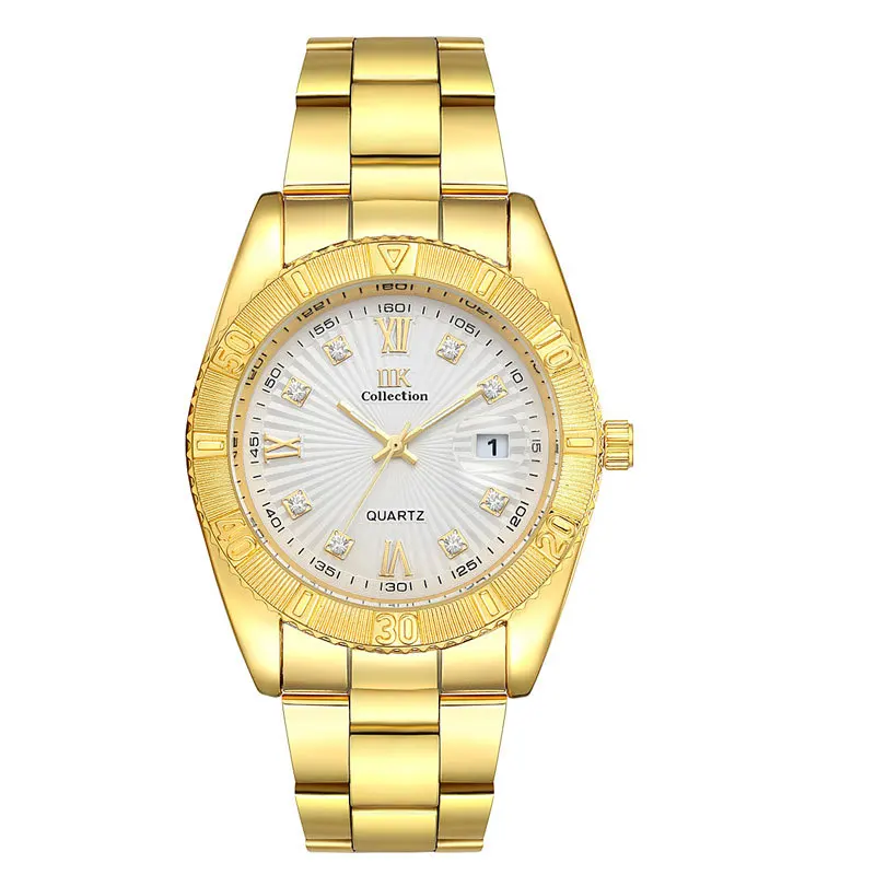 Дизайнерские мужские немеханические кварцевые часы IIK с календарем роскошные