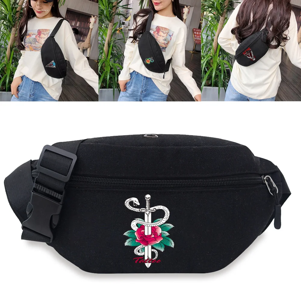 

Waist Bag Women Cobra Print Fanny Pack for Girls Letter Bum HandBag Packs Fashion Chest Crossbody Bag Belt Shoulder Bags Unisex