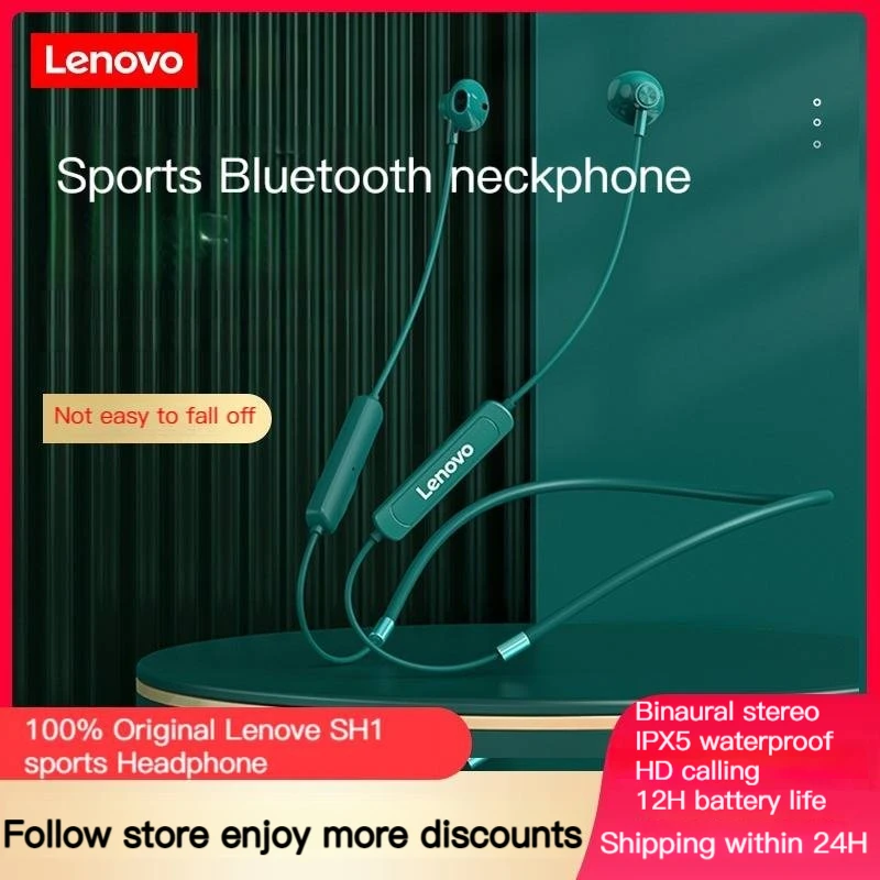 

Lenovo SH1 Neck-mounted Wireless Headphone Music Runn Without Wearing Sense Wireless Bluetooth TWS Waterproof Headset