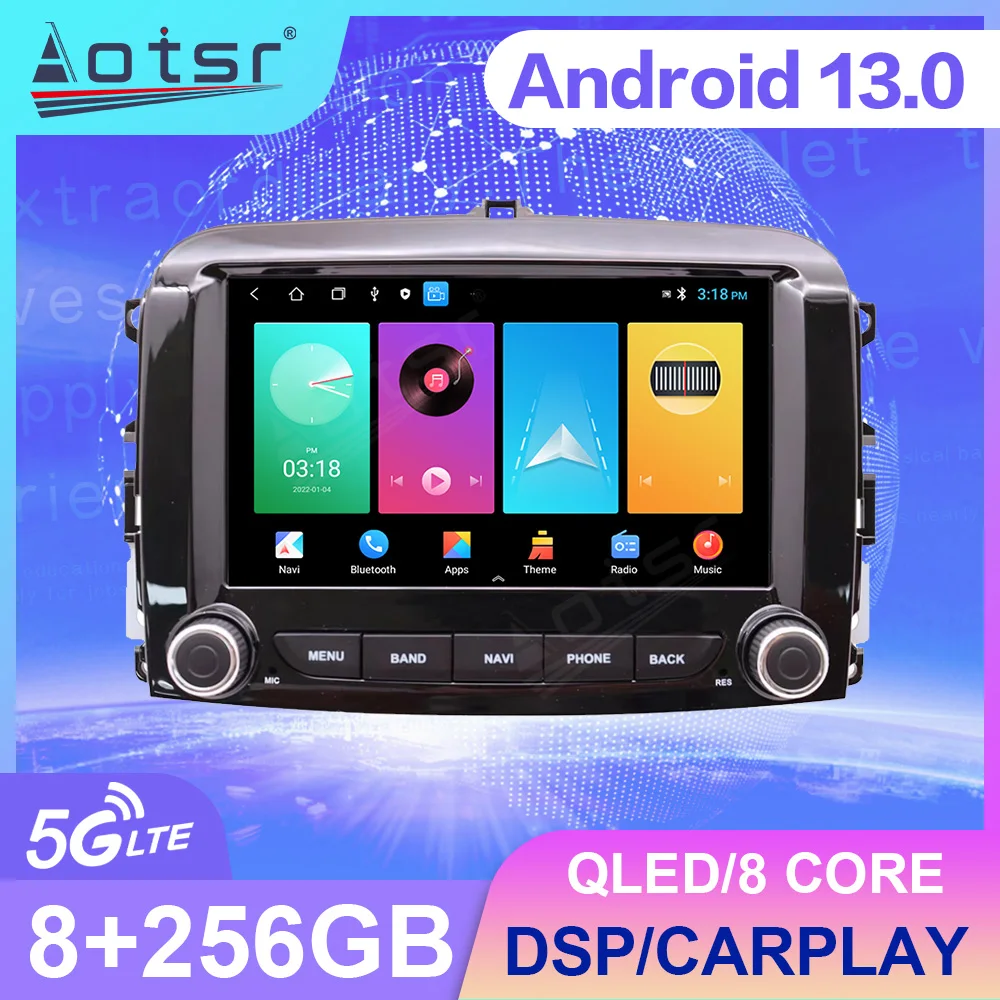 

8+256G Android 13 Touch HD Screen Car Radio For Fiat 500L 2012-2019 Multimedia Player Audio Video Stereo Head Unit GPS Auto Navi