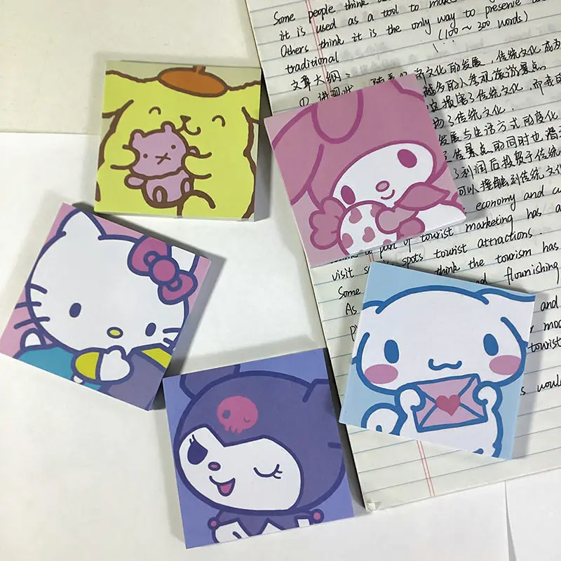 

Kawaii Sanrio Star Series Sticker Hello Kitty Melody Cinnamoroll Cute Cartoon Creative Sticker Student Word Post It Note Sticker