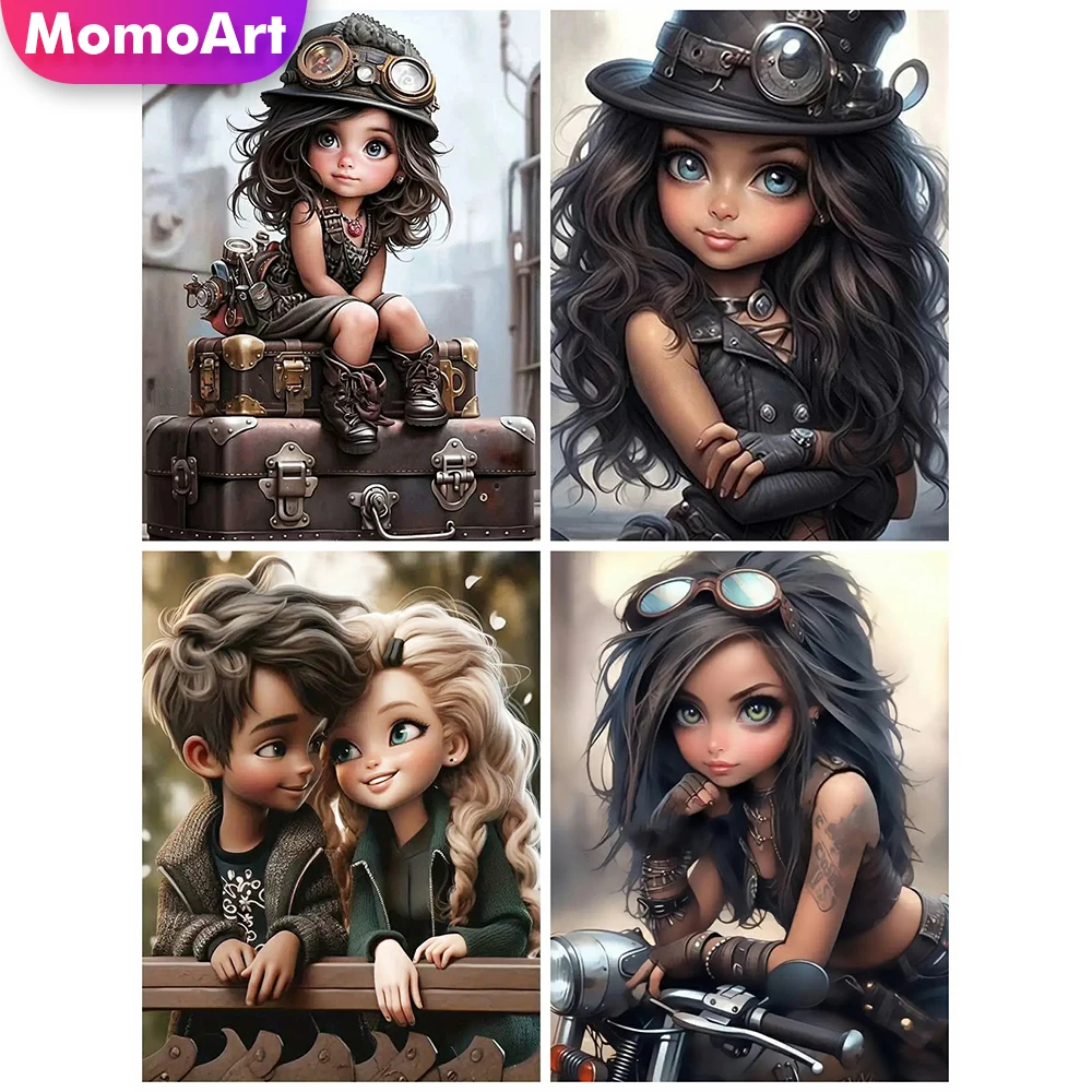 MomoArt DIY алмазная живопись для девочек фотография вышивка ребенок портрет подарок