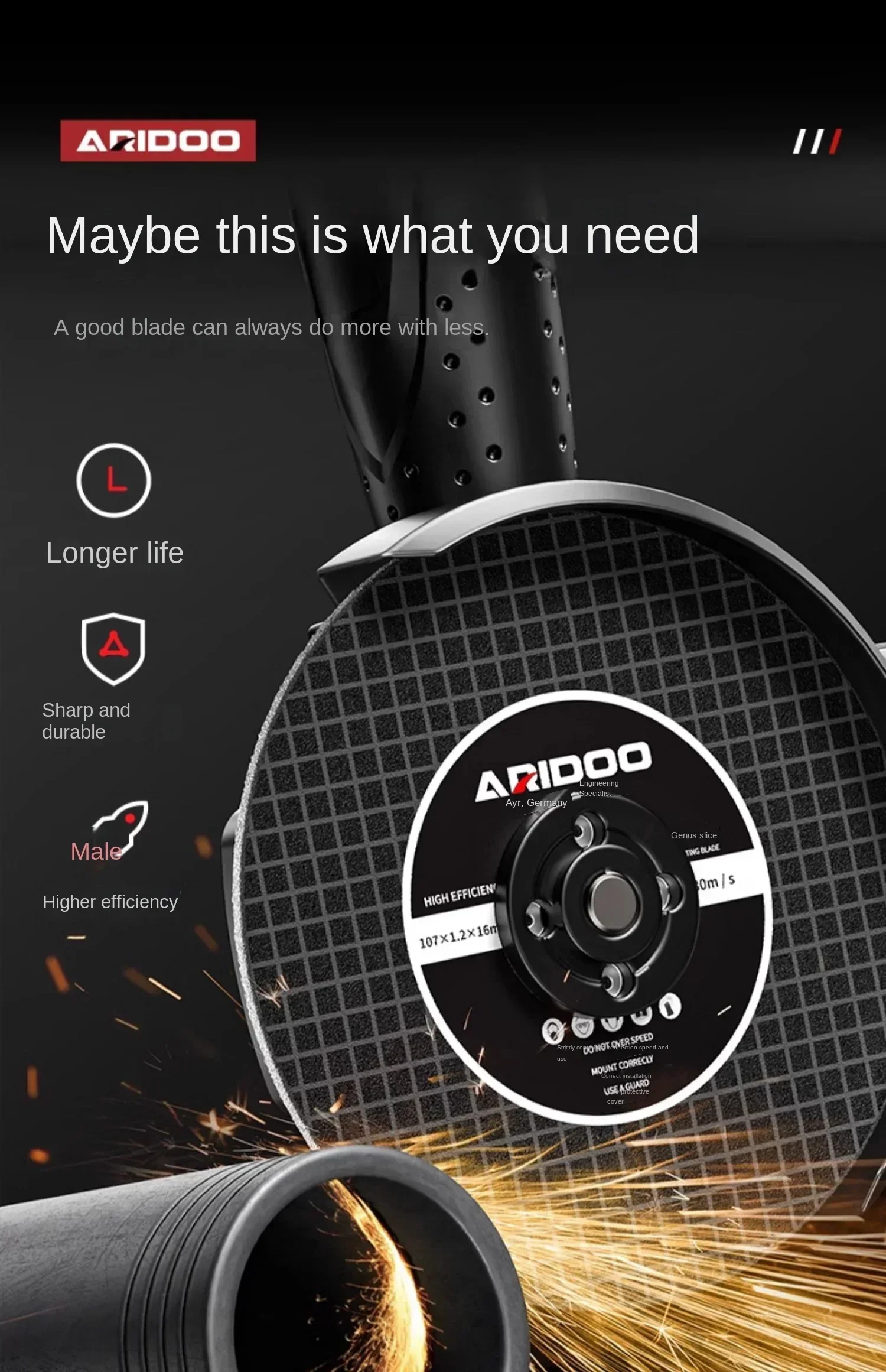 Шлифовальный круг из нержавеющей стали для угловой шлифовальной машины с