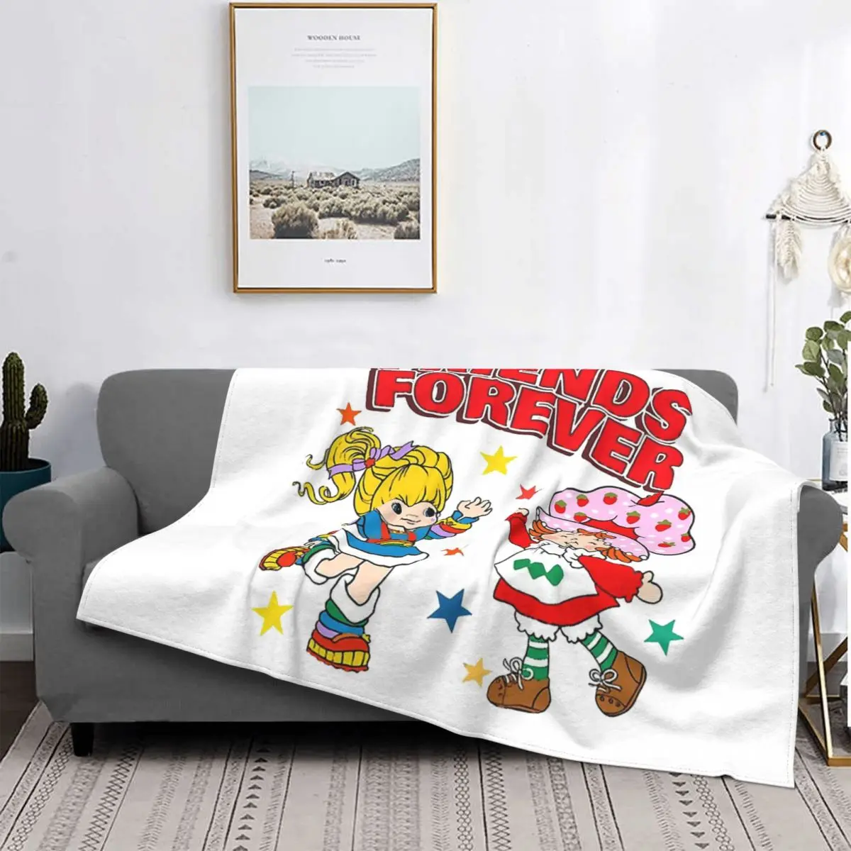 

Красное ТВ-одеяло Батлера Rainbow Brite, флисовое покрывало для спальни