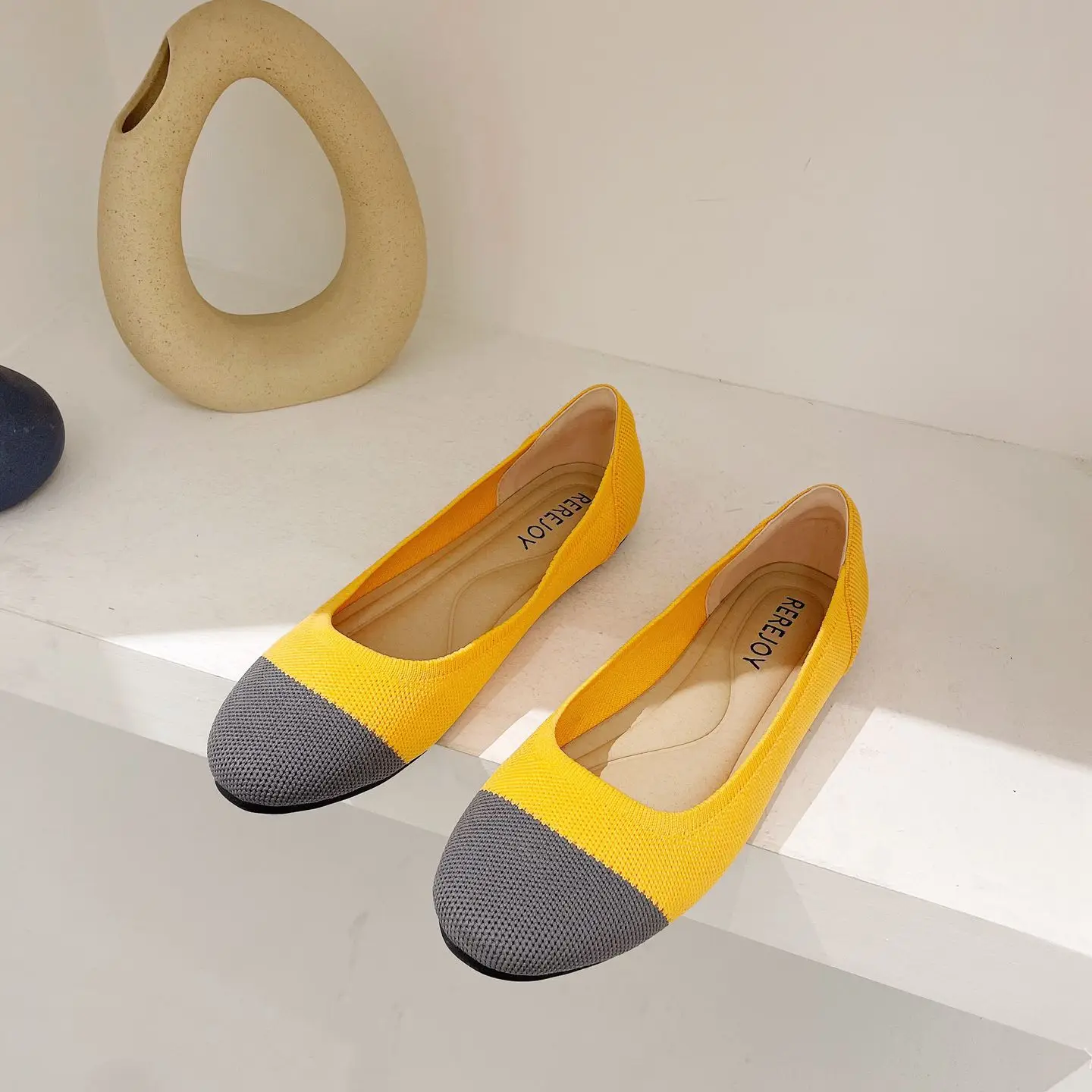 Туфли женские трикотажные на плоской подошве Размеры 35-43