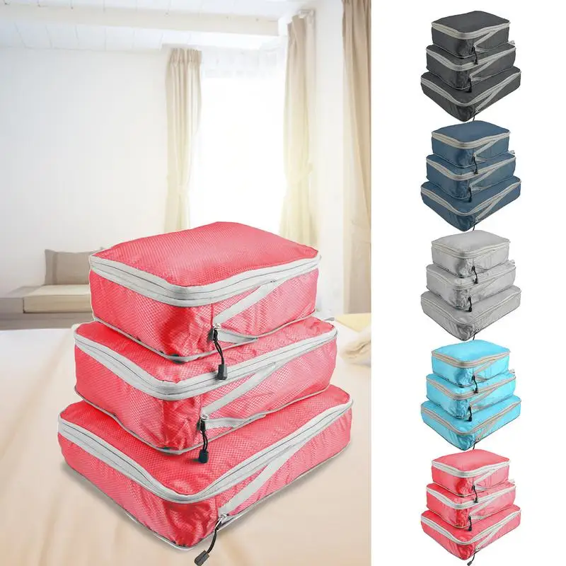 

Luggage Storage Bag Multi Functional Travel Storage Bag Unique Partition Design Cosmetics Compression Cell Spacious Storage Bag