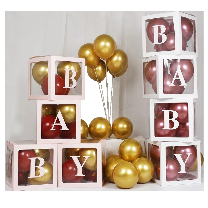 Прозрачная коробка для воздушных шаров в стиле Ins детей влюбленных девочек