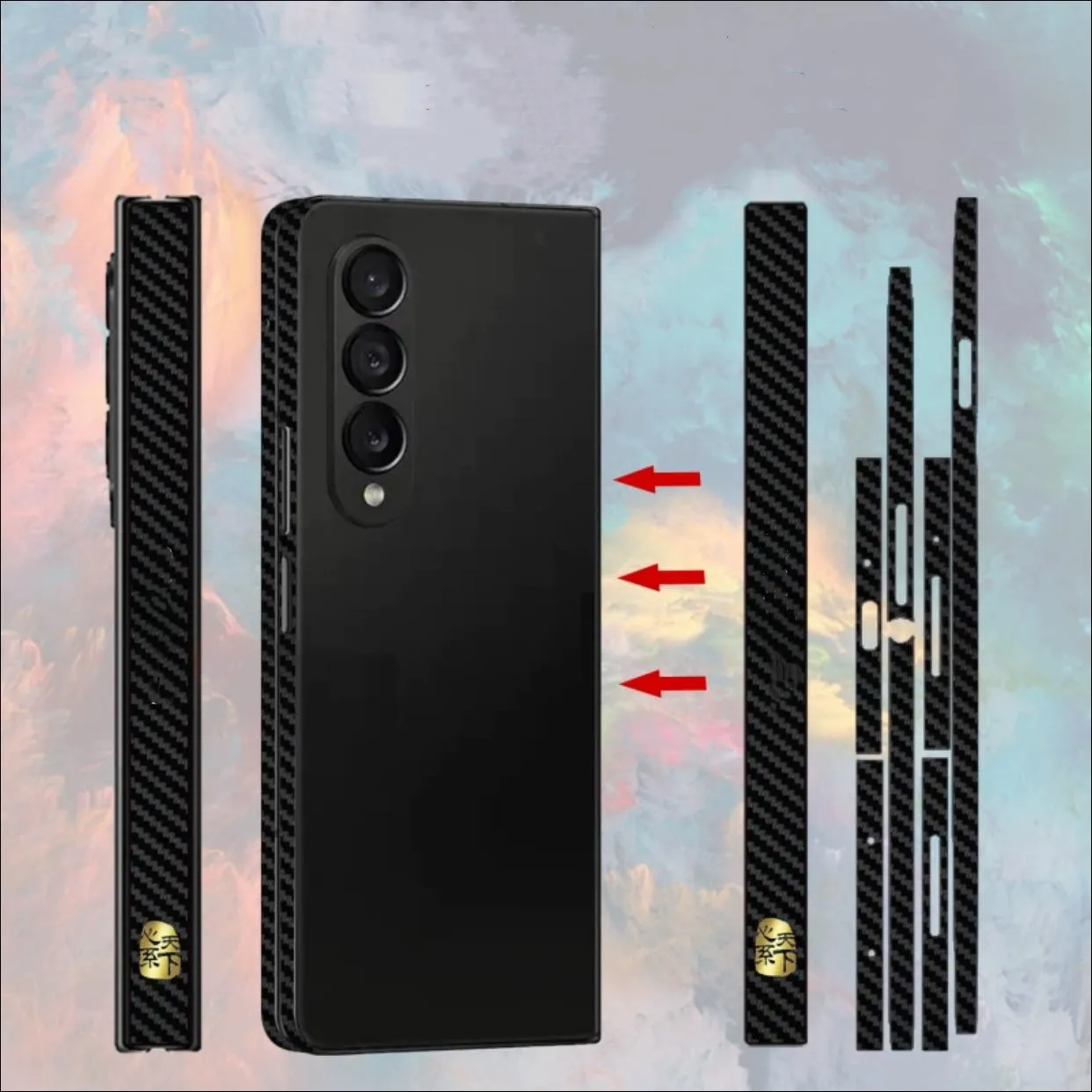 

Colorful For Samsung Z Fold4 3 Hinge+side Frame Film Wrap Stickers Decal Skin Z Fold3 3M Side Film Protector Sticker Z Fold2