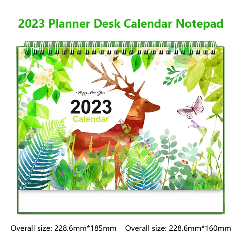 2023 Agenda Planner Desk Calendar Plan Kawaii Notebook Simple Stationery Calendar This Cartoon Desktop Notepad Creative Schedule