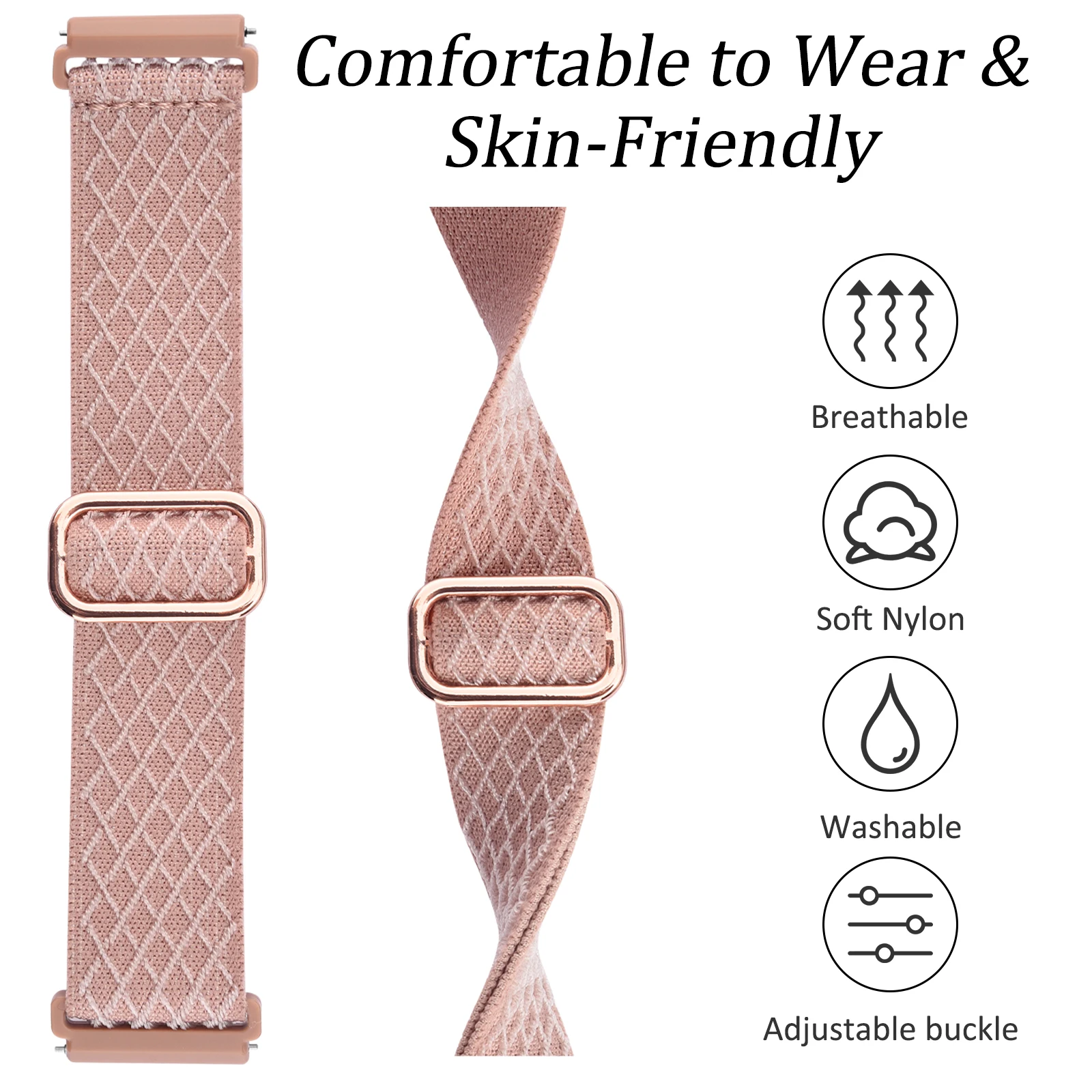 Nylon Loop Strap for Fitbit Versa 2 Veresa Lite Band Smartwatch Watchband Adjustable Breathable Bracelet for Fitbit Versa watch