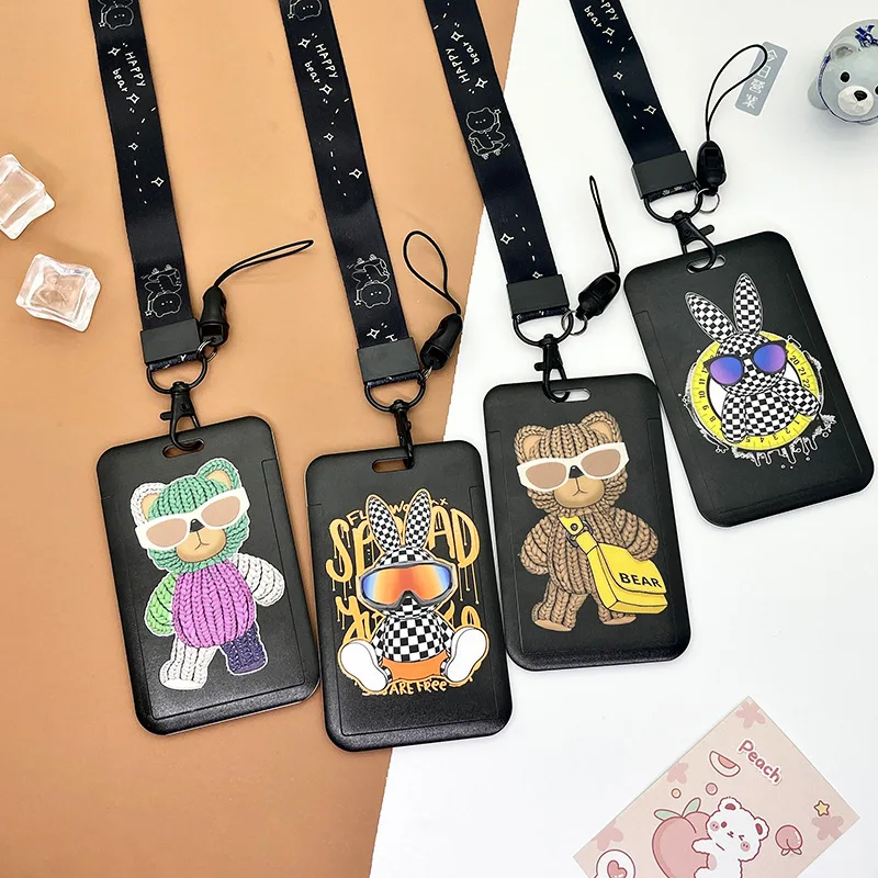 

1 шт., пластиковый чехол для карт, с рисунком медведя