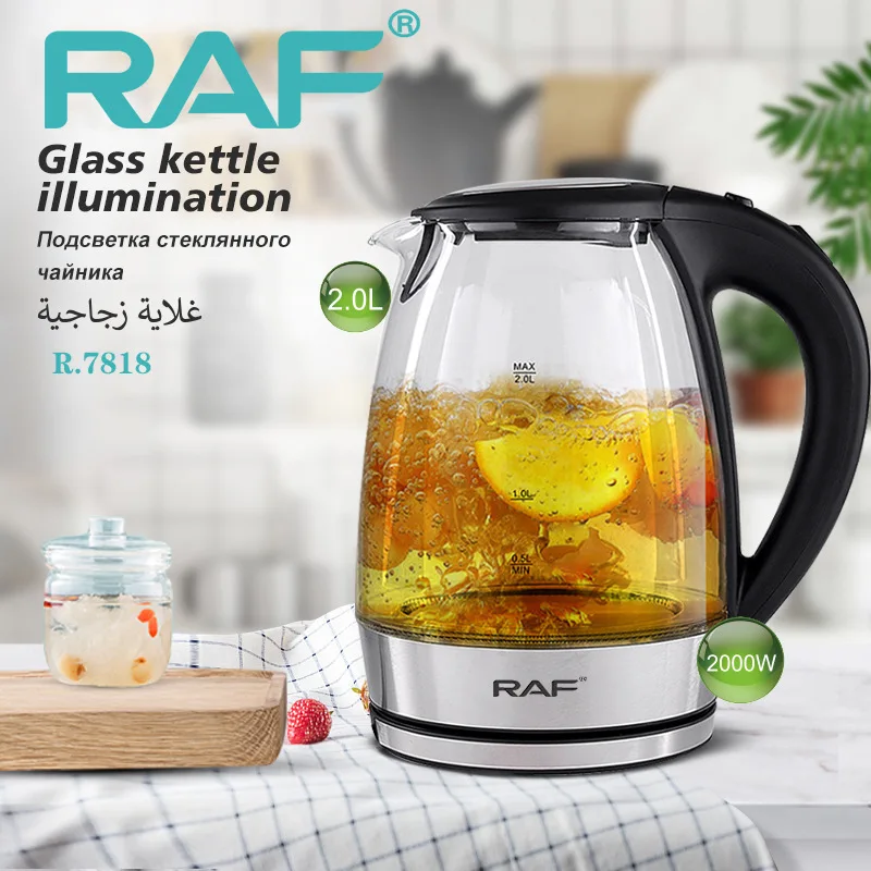 

2.0L Portable Electric Kettles Glass Cup Make Tea Coffee Travel Hotel Family Boil Water Smart Water Kettle Kitchen Appliances