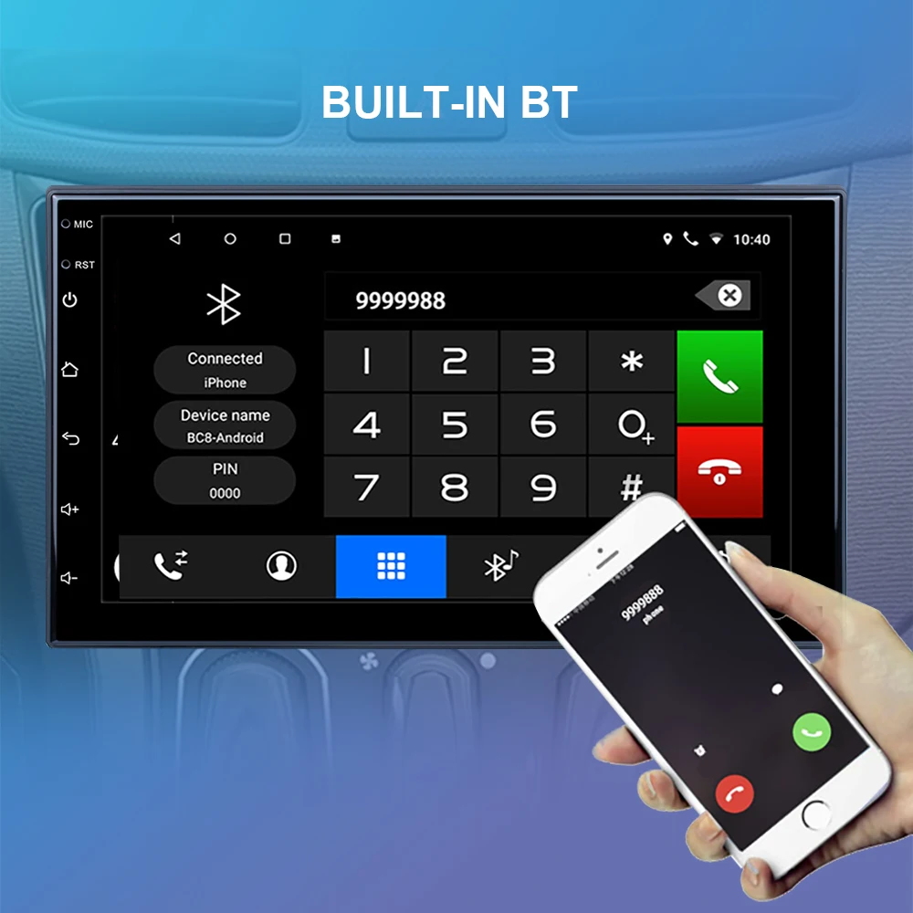 $50.70 REAKOSOUND 2 Din Carplay Car Radio GPS Android Multimedia Universal 7