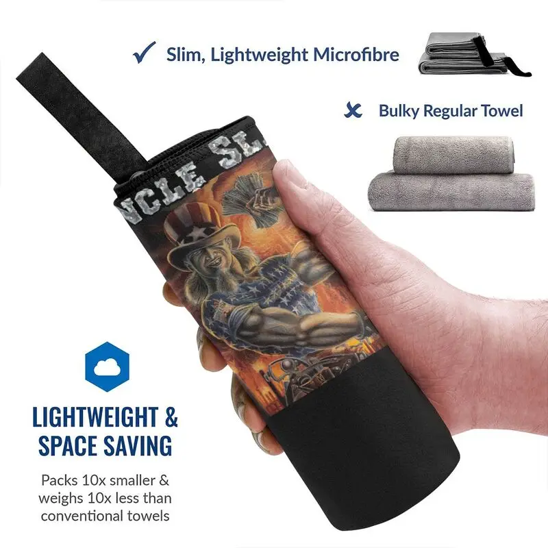 Быстросохнущее абсорбирующее спортивное полотенце с захлопывающим механизмом |