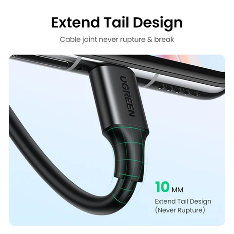 UGREEN USB C кабель Тип C кабель для iPhone 15 Samsung S23 Xiaomi 11 Pro USB C кабель для зарядки данных USB 3A Быстрая зарядка USB кабель