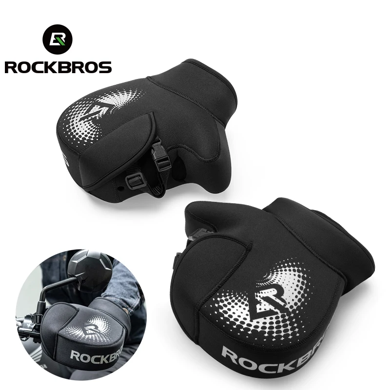 Купи ROCKBROS Motorcycle Gloves Man Woman Winter Thermal Fleece Cycling Gloves Handlebar Mittens Windproof Electric Scooter Gloves за 2,418 рублей в магазине AliExpress