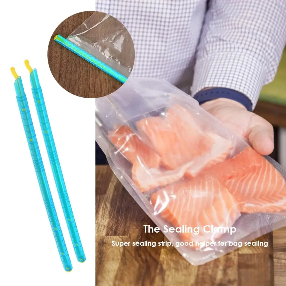 

2pcs Plastic Seal Stick Storage Chips Bag Fresh Food Snack Grip Kitchen Sealing Clips Coffee Clips Sealer Clamp