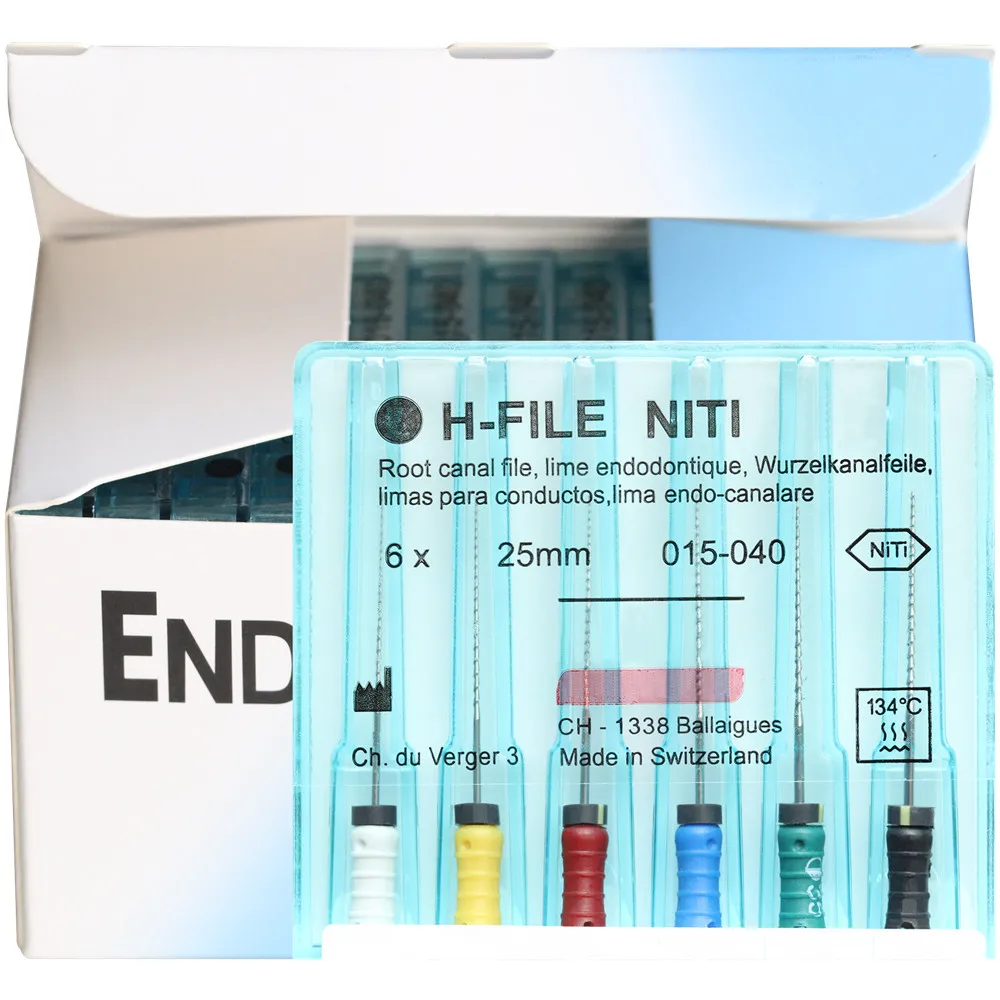 10 упаковок 21/25 мм стоматологические H-FILE NiTi гибкие эндодонтические файлы для
