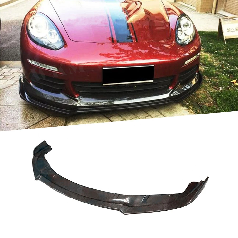 Фото Передний бампер из углеродного волокна, спойлер для Porsche Panamera GTS Turbo S Hatchback, 4-дверный 2014-2017, FRP, подбородок №1