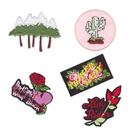 30pcslot luxury anime fun embroidery patch flower tree cactus letter clothing decoration accessory strange things applique
