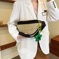 fashion summer woven beach casual travel luxury designer messenger shoulder straw chest bag handbags purses for women ladies