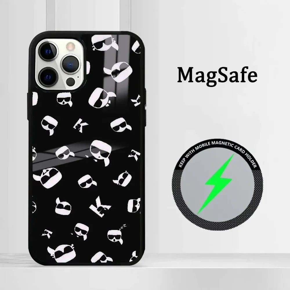 K-Karl-L L-Lagerfelds-S чехол для телефона IPhone 16 15 14 13 12 11 Pro Max Plus Mini Magsafe Mirror беспроводной