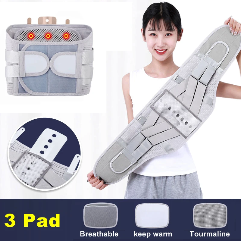 

Magnetic Tourmaline Waist Support Orthotics Posture Correction Spine Back Brace Lumbar Disc Herniation Belt Relieve Fatigue Men