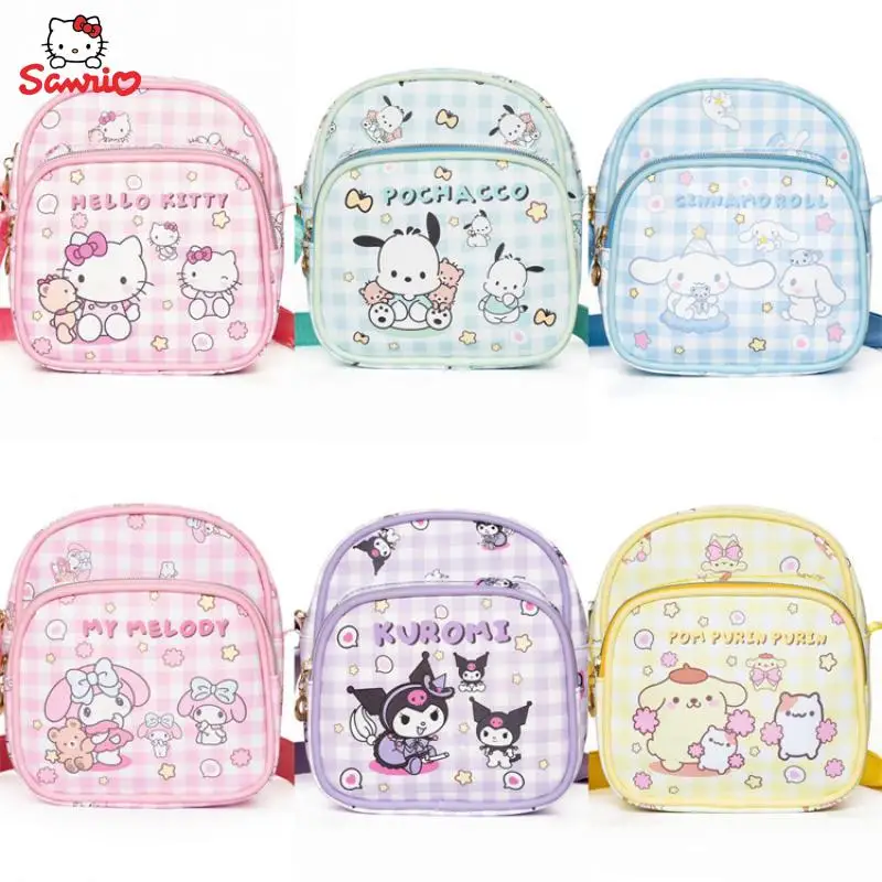 

Kawaii Sanrios Hello Kittys Cinnamoroll Kuromi мультяшная милая сумка через плечо для девочек рюкзак сумка для сотового телефона сумка через плечо детские подарки