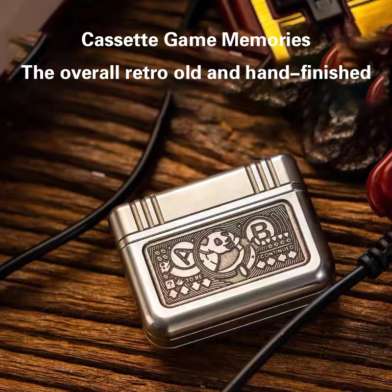 Game Cassette Push Card Slap Coin Fingertip Gyro Gamer Metal Decompression Toy Push Egg Fidget Toys For Adults Kids Gift