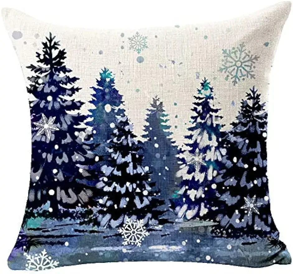 Рождественская Снежинка сосна благословение подарок для семьи льняная