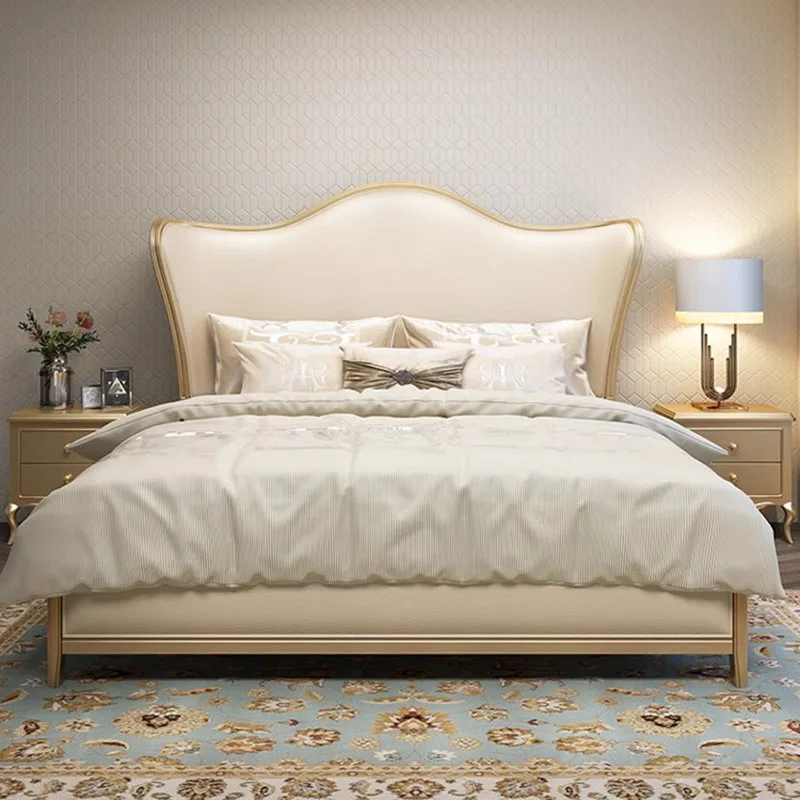 Двуспальные кровати с изголовьем рамы для сна Необычные Современная уникальная