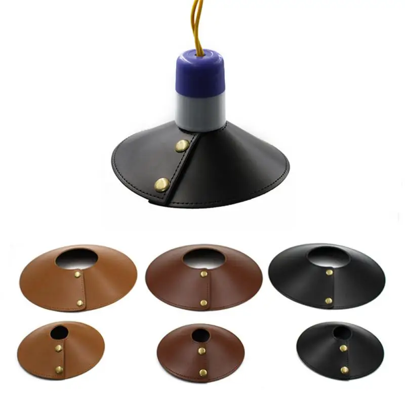 

Retro Lampshade Waterproof Camping Accessories Leather Table Lampshade Durable Lighting Accessories Lamp Covers Portable Foleded
