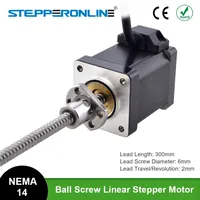 Nema 14 External Ball Screw Linear Stepper Motor 0.2Nm 47mm Body Length 4-Lead 6mm Diameter Lead Length 150mm for 3D Printer